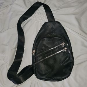 Black butterfly bag